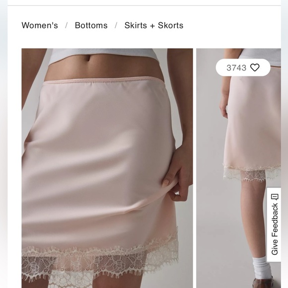 BNWT urban outfitters addy slip skirt size S - Picture 2 of 4